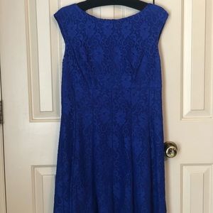 Ralph Lauren Royal Blue Lace Dress sz 10